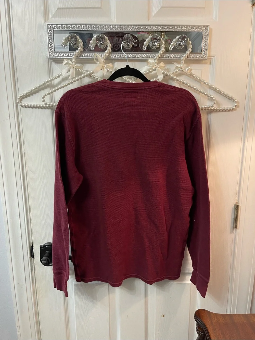 Polo by Ralph Lauren Men's Crewneck Thermal Sweater - Wine